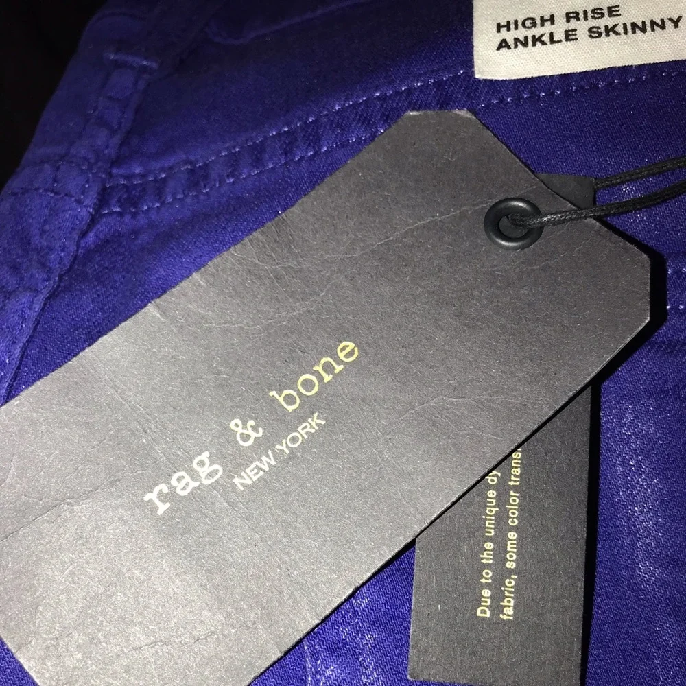 rag & bone High Rise Ankle - Coated Blue - Picture 5 of 7